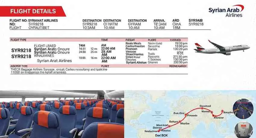 syrian arab airlines syr9218 flight details
