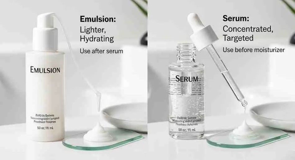 Emulsion and serum difference