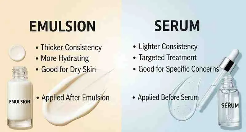 Emulsion and serum difference